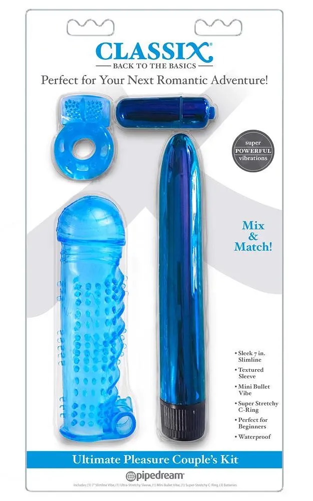 Набор секс-игрушек Classix Ultimate Pleasure Couple’s Kit 4 шт. синий - фото 3