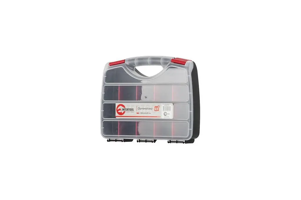 Органайзер для зберігання дрібних деталей з ручкою Intertool BX-4001 12.5" 320 х 260 х 50 мм - фото 2