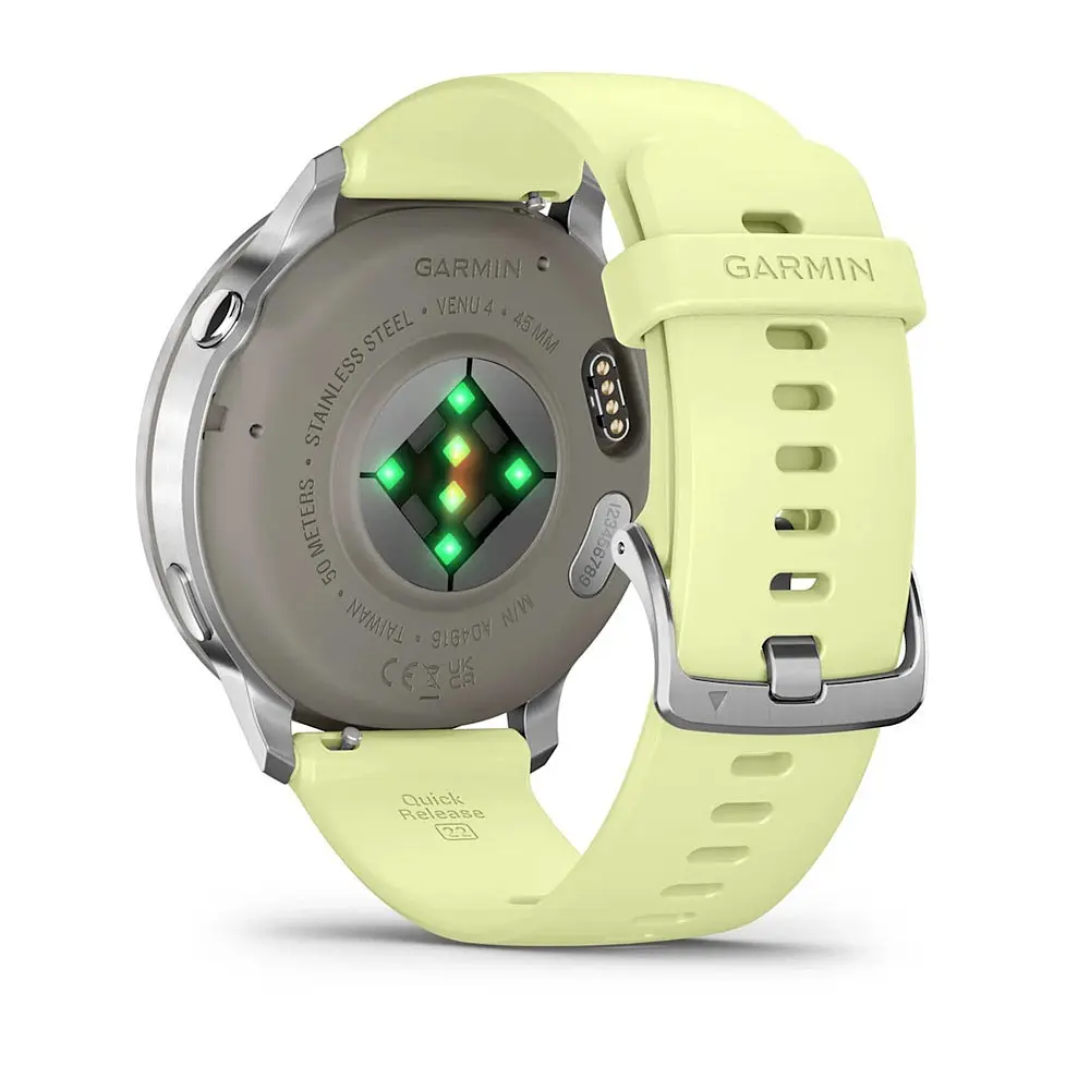 Смарт-годинник Garmin Venu 4 45mm Сріблястий Bezel with Citron Silicone Band (010-03014-02) - фото 4