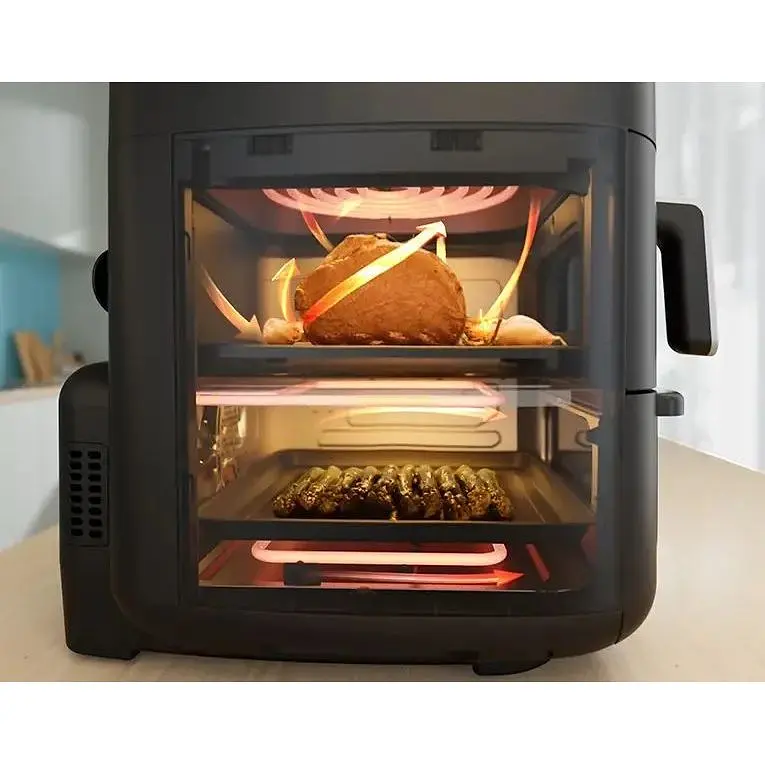 Аэрофритюрница двойная Midea MAD1100DADK 2 зоны приготовления 10 программ управления с телефона - фото 8