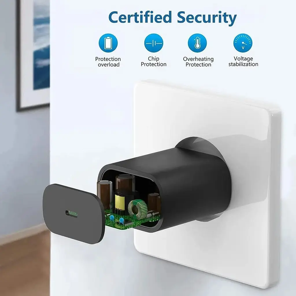 Зарядний пристрій і штекер Samsung USB Type C, 25 Вт PD3.0&PPS Настінний зарядний пристрій із 3.3-футовим адаптером - фото 3