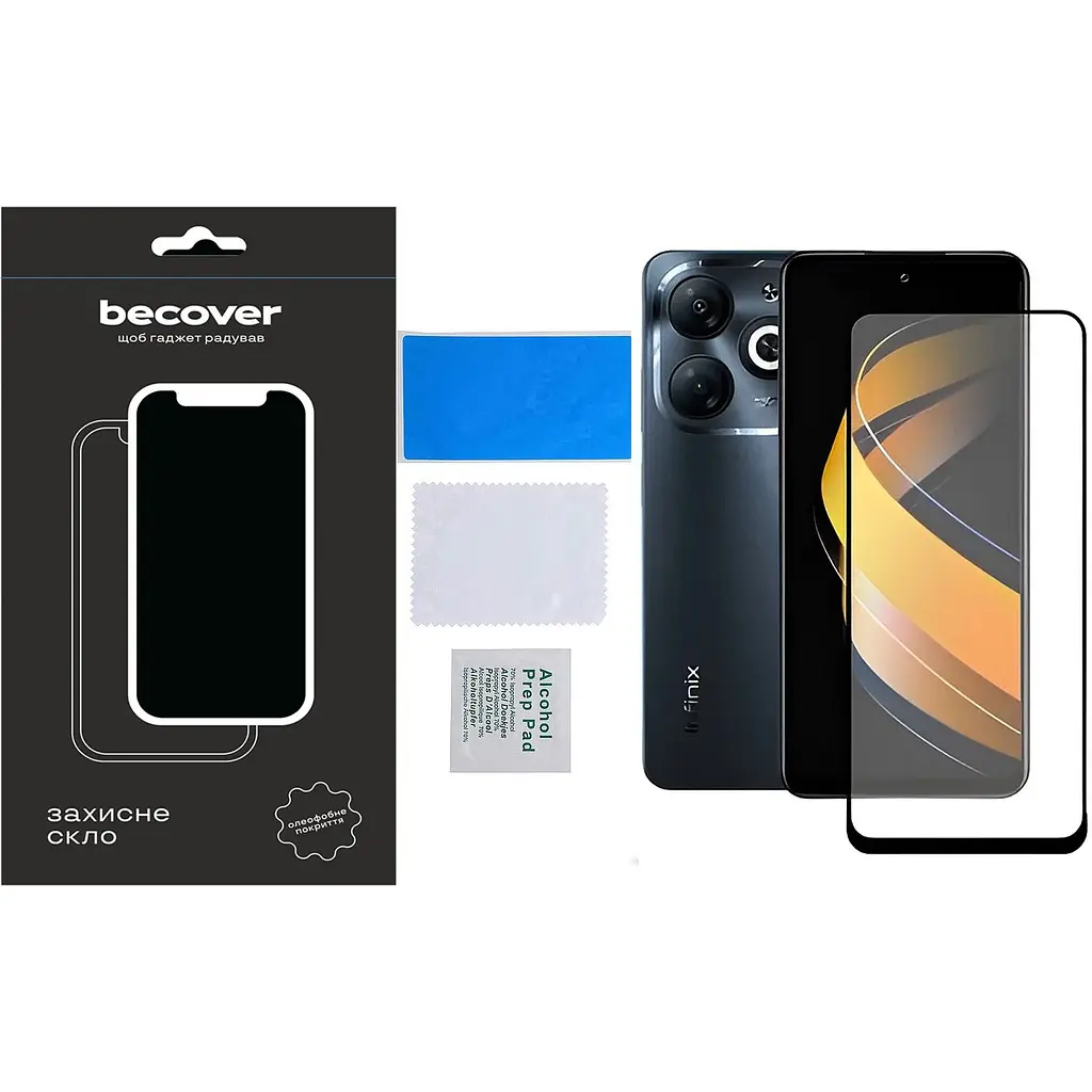 Захисне скло BeCover для Infinix Smart 8 (X6525) Black (710482) - фото 2