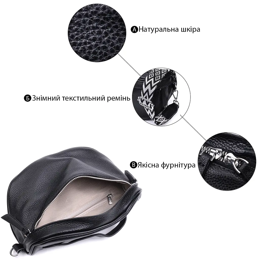 Жіноча шкіряна сумка Vintage 24х16х6 см sum0026603 - фото 4