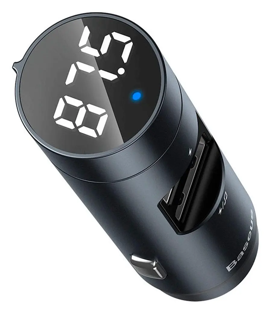Авто зарядное + FM-модулятор Baseus Energy Wireless MP3 Charger Dark grey