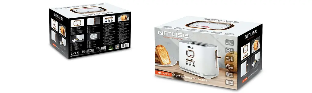 Тостер Muse білий MS-130 W - фото 4
