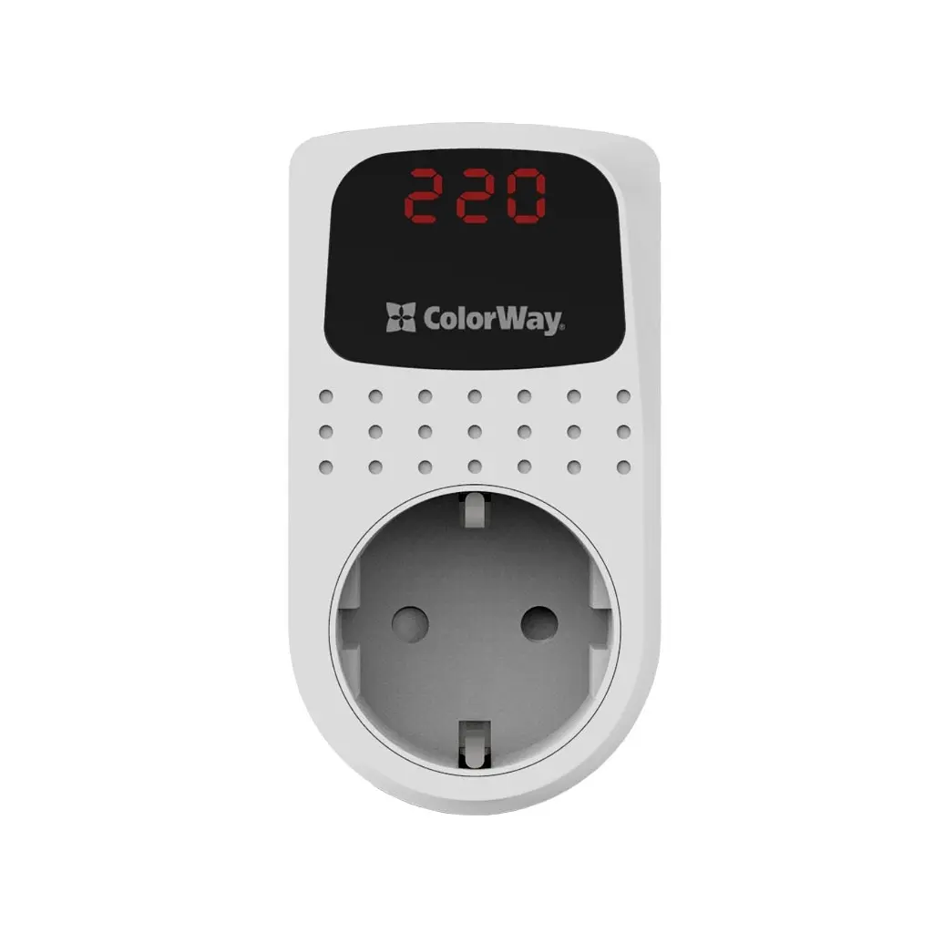 Реле напруги ColorWay DS2, white (CW-VR16-02D)