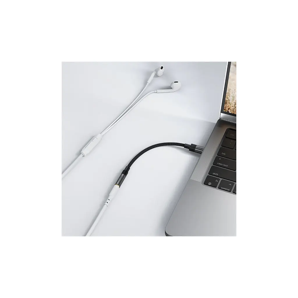 Перехідник USB-C to 3.5mm F 0.15m DAC audio black Acefast (6974316285281) - фото 6