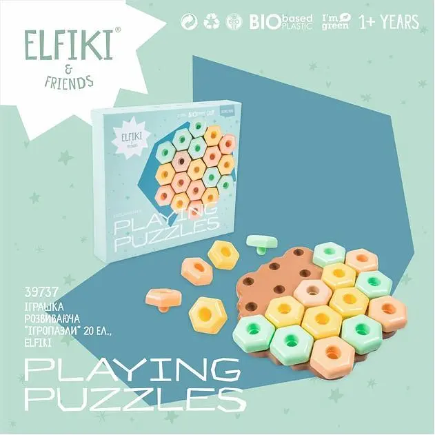 Розвиваюча іграшка Elfiki Ігропазли, 20 елементів (39737) - фото 2
