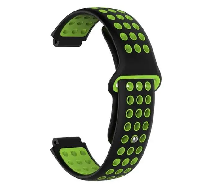 Спортивний ремінець з перфорацією Primo для годинника Garmin Forerunner/Approach Black Green - фото 2