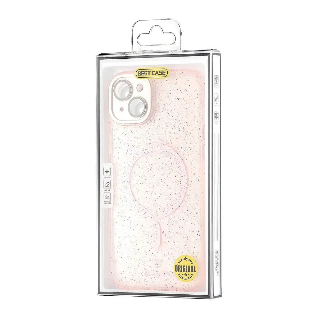 Чохол Splatter with MagSafe Protected Camera iPhone 15 Plus Pink - фото 2