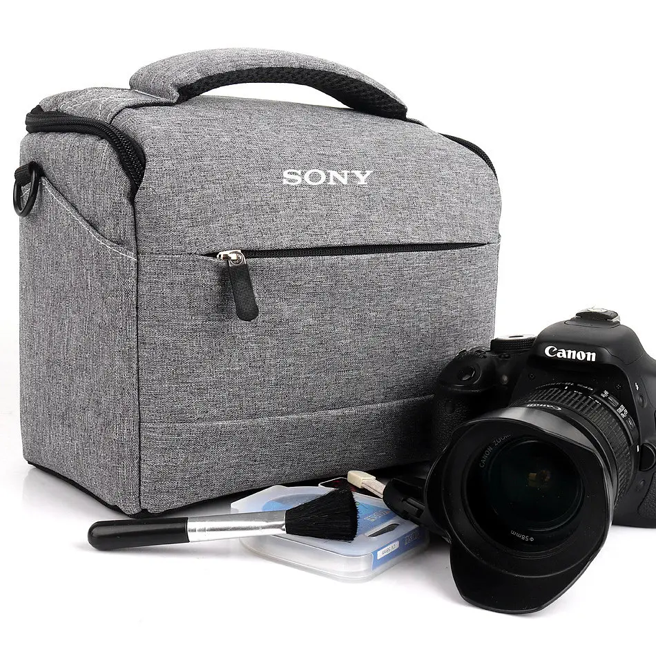 Сумка для фотоапарата Sony α протиударний чохол Sony Alpha Сірий із чорним (IBF064SB1) - фото 2