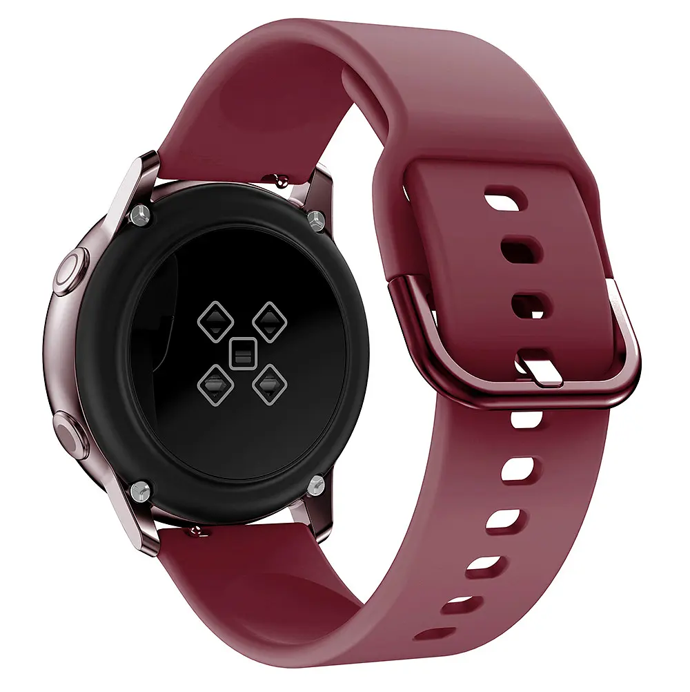 Силиконовый ремешок One Watchbands тёмно-вишнёвый для Samsung Galaxy Watch 6, крепление 20мм - размер L (W1-4543543) - фото 2