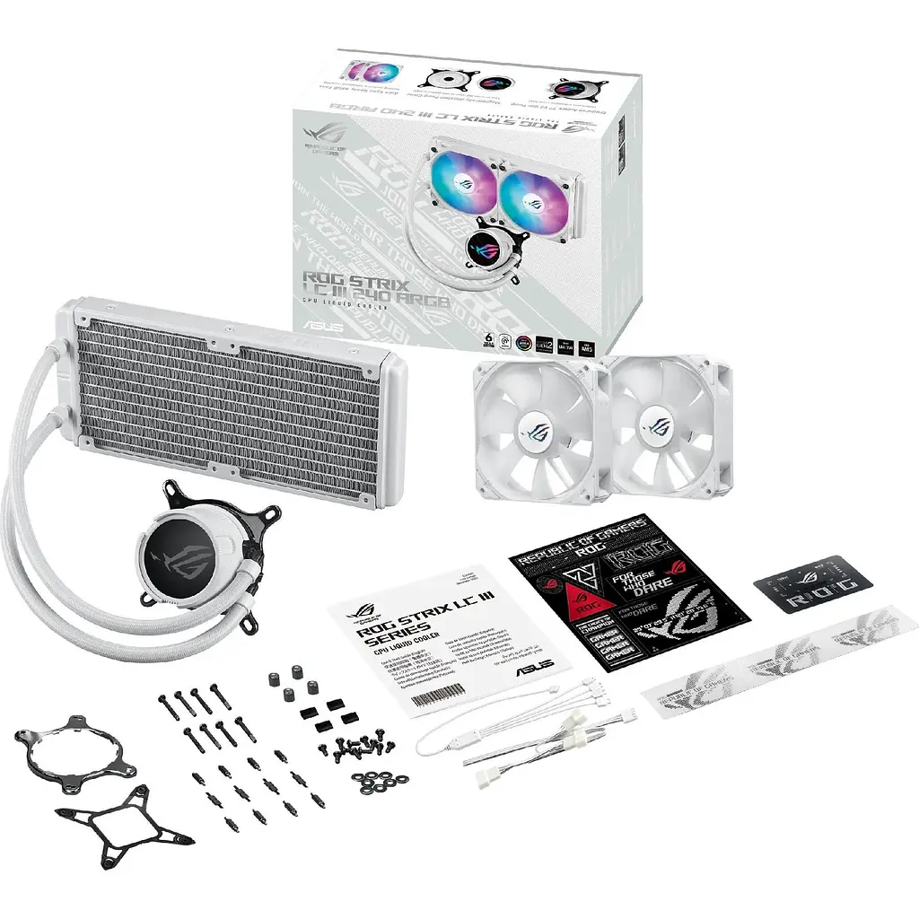 Система водяного охлаждения Asus ROG Strix LC III 240 ARGB White (90RC00S2-M0UAY0) UA [143387] - фото 8