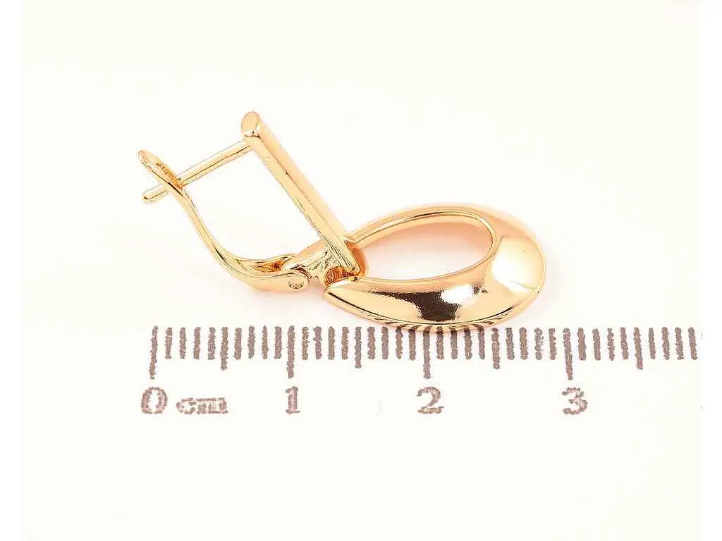 Сережки Xuping англійська застібка позолота 18K "Каплеподібні підвіски" 291521 - фото 2