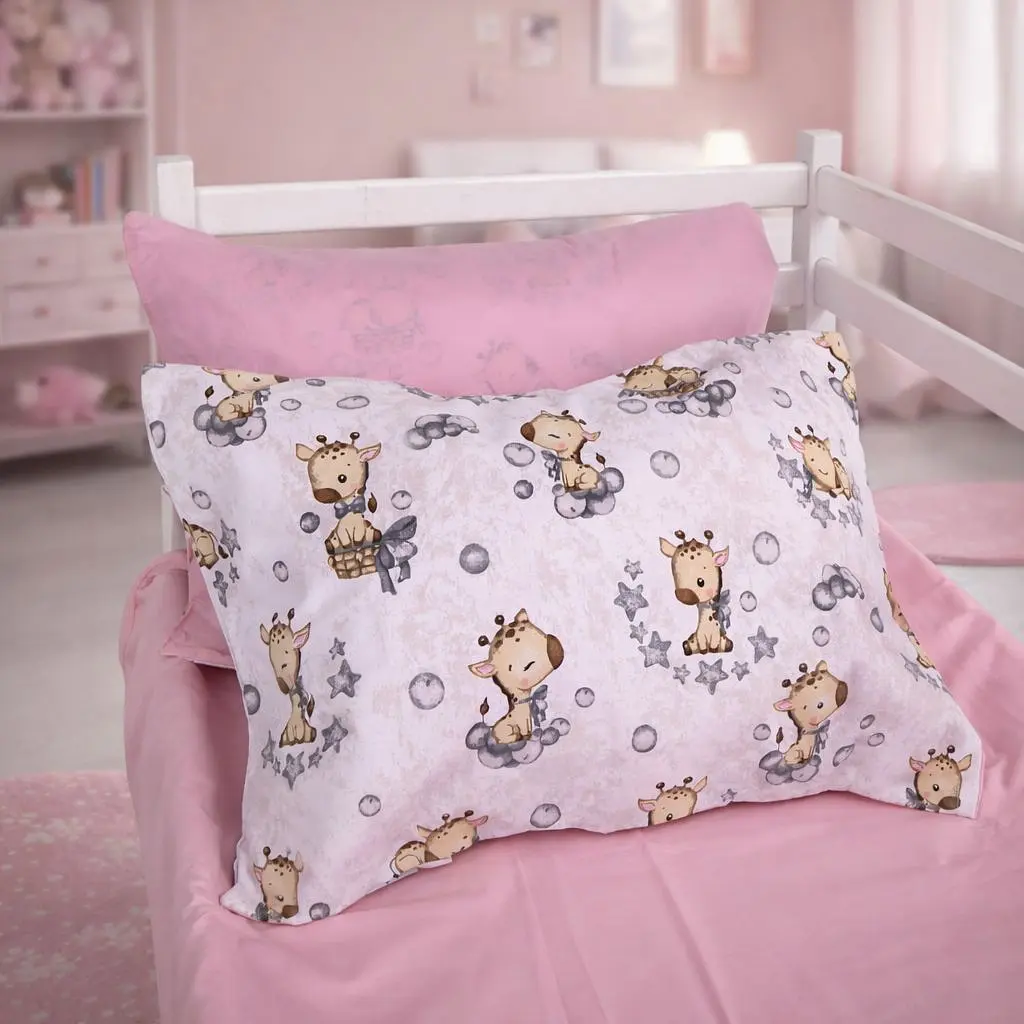 Комплект постільної білизни MirSon бязь Tiny Giraffes gray 110x140 см (2200012571880) - фото 2