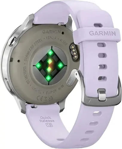 Смарт-годинник Garmin Venu 4 41 mm Silver with Periwinkle Silicone Band (010-03013-01) - фото 2