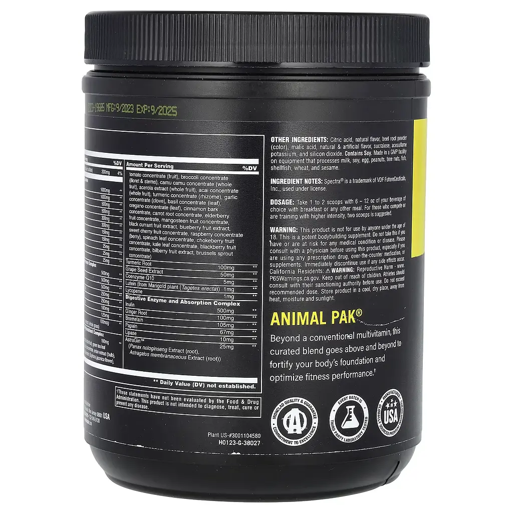 Тонізуючий Вітамінний Комплекс Animal Pak Improved Formula - 300 г Вишня - фото 3