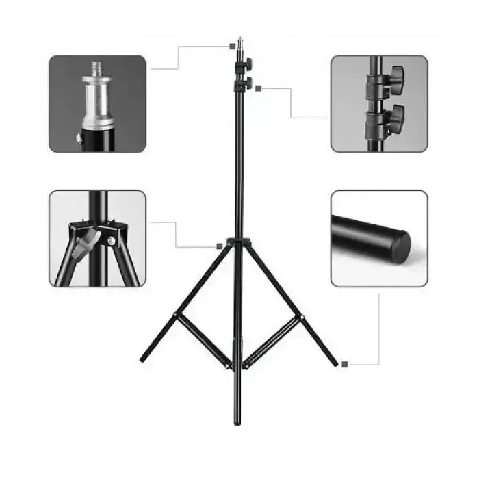Штатив для кільцевої лампи 210 см tripod тринога стійка - фото 3