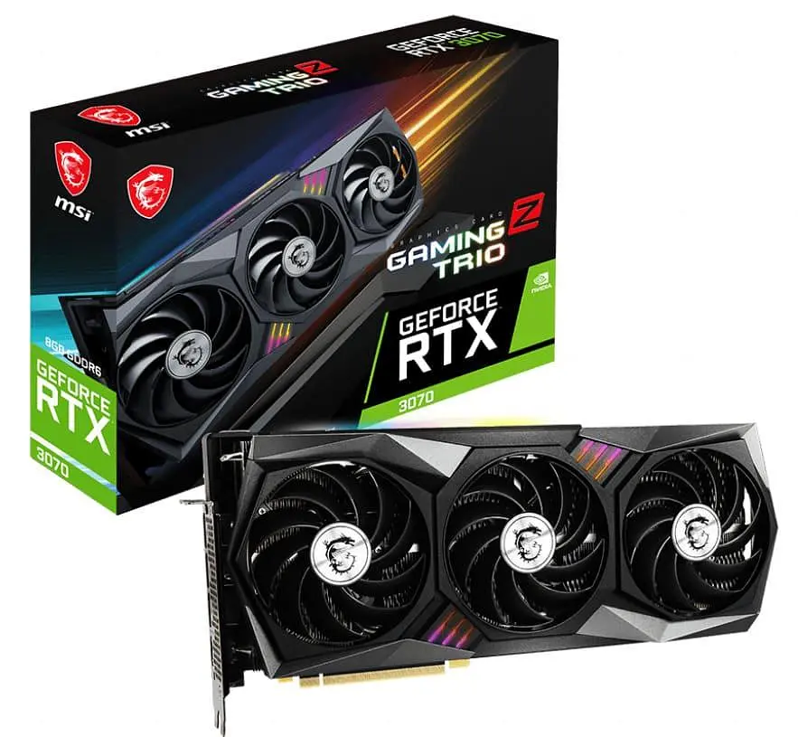 Відеокарта MSI RTX 3070 8Gb Gaming Z Trio (RTX 3070 GAMING Z TRIO) (GDDR6, 256 bit, PCI-E v4.0 x16) Б/в - фото 6