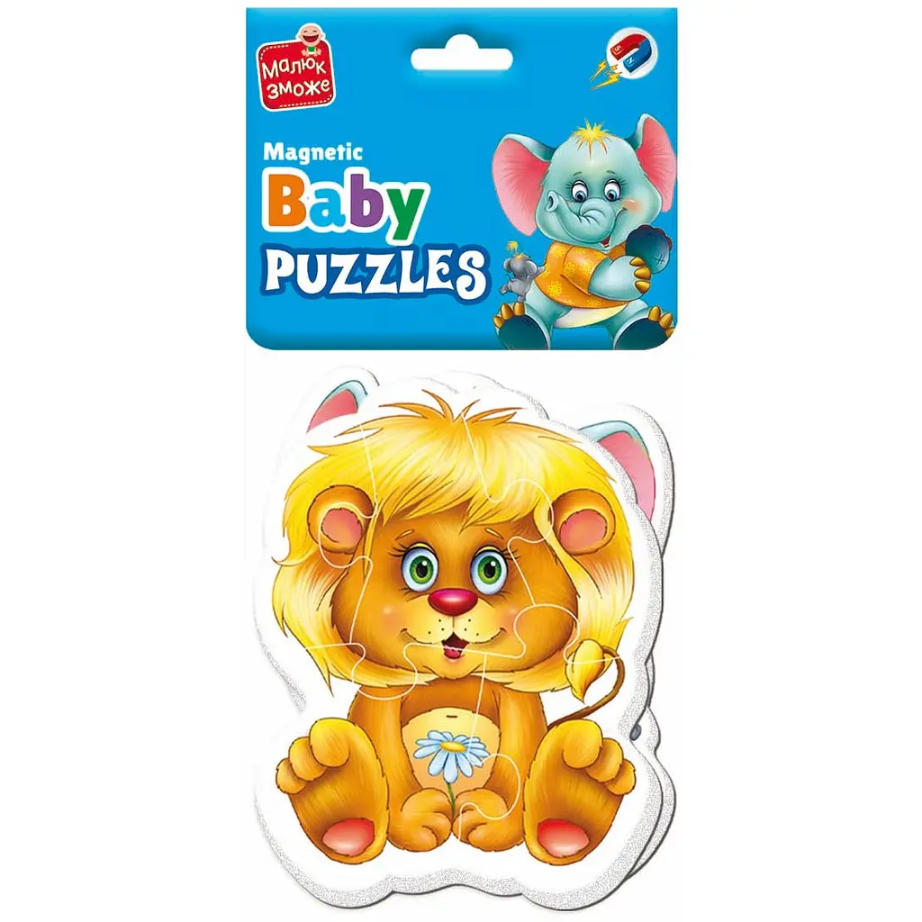 Бебі пазли на магніті Vladi Toys Малюк зможе Зоопарк 9 елементів (VT3208-28) - фото 2