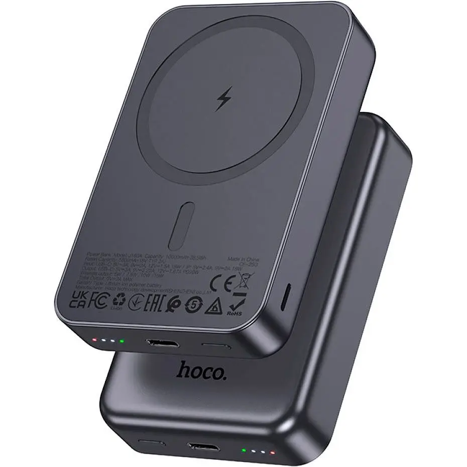Зовнішній акумулятор Hoco J160A 10000mAh 20W Black [155885] - фото 4