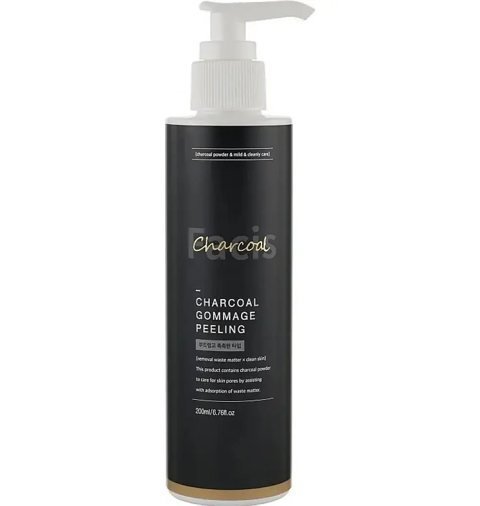 Пілінг-гомаж для обличчя Jigott Premium Facial Charcoal Gommage Peeling, з чорним вугіллям, 200 мл - фото 2