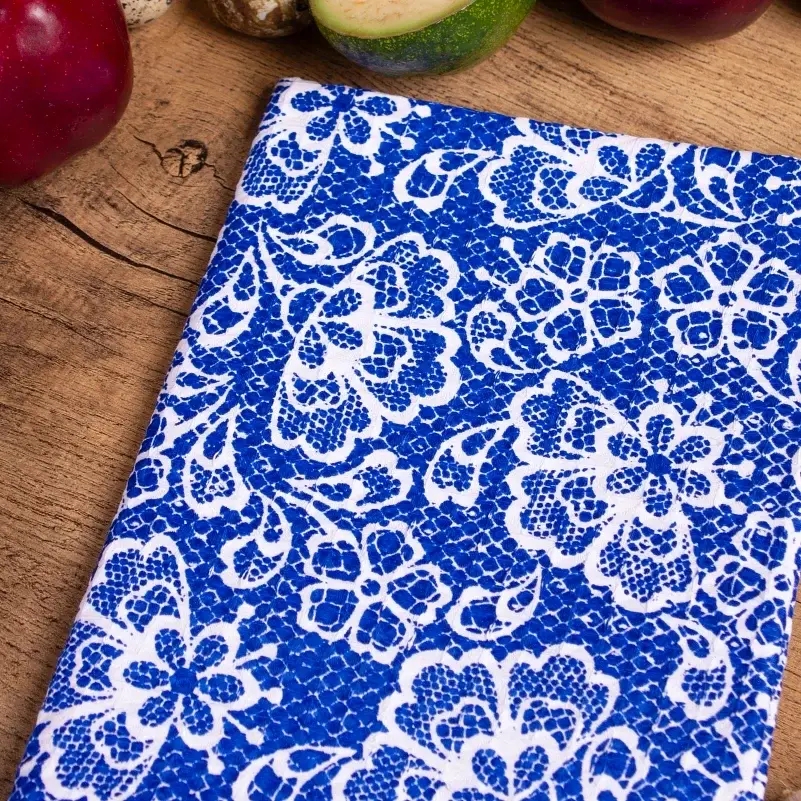 Полотенце вафельное MirSon №512 Waffle Blue lace 60х45 см (2200006739784) - фото 2