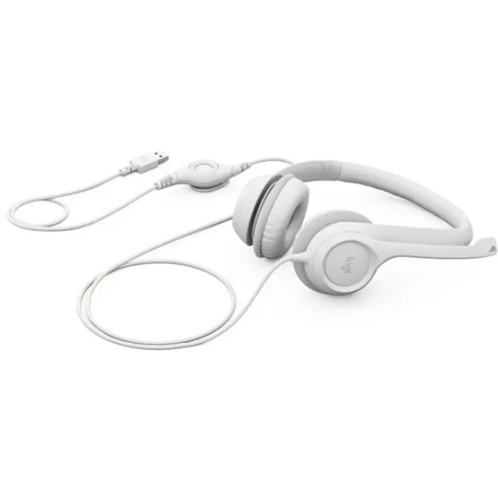 Навушники з мікрофоном Logitech H390 USB White (981-001286) - фото 4