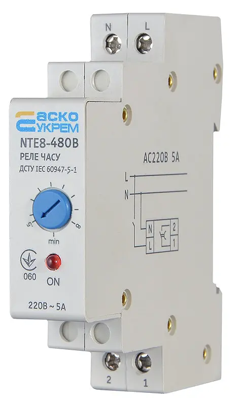 Реле часу на затримку увімкнення NTE8‑480В (STE8‑480В) АСКО‑УКРЕМ (A0090050006) - фото 2