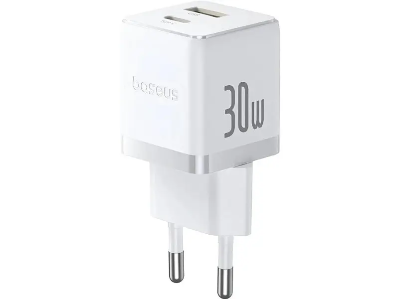 Мережевий зарядний пристрій BASEUS Wall Charger Palm Fast Charger 30 W Type-C to Type-C Cable (P1011160A213-01) - фото 3