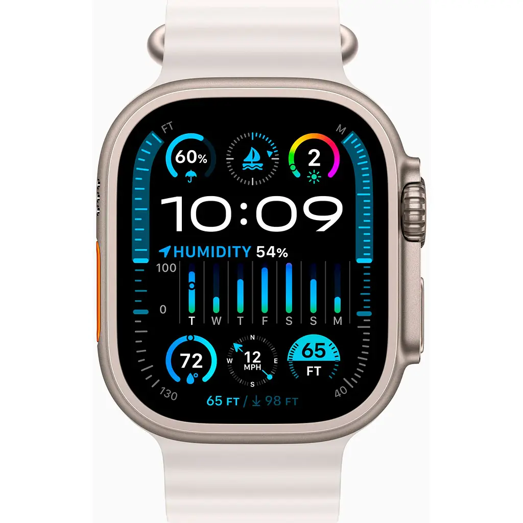 Смарт-часы Apple Watch Ultra 2 49mm Titanium Case with White Ocean Band (MREJ3) [92630] - фото 2