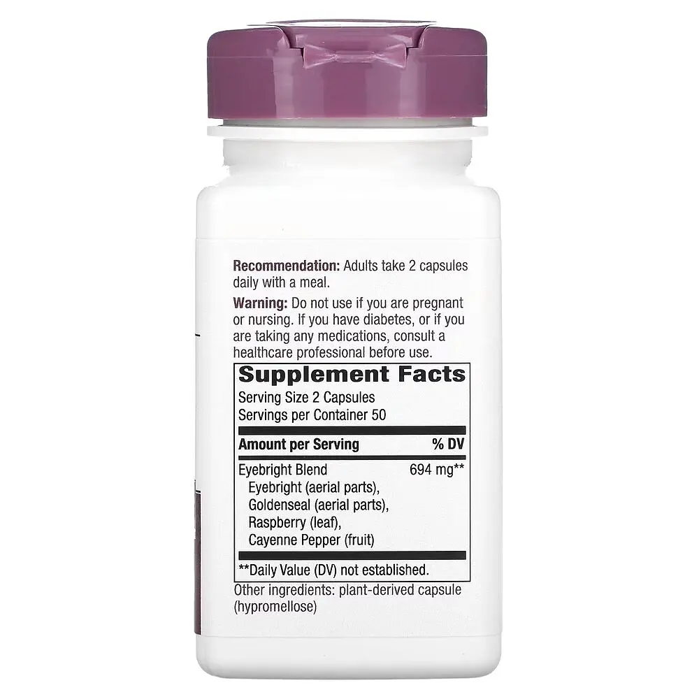 Суміш трав Nature's Way Eyebright Herbal Blend, 100 капсул для підтримки очей та зору - фото 2