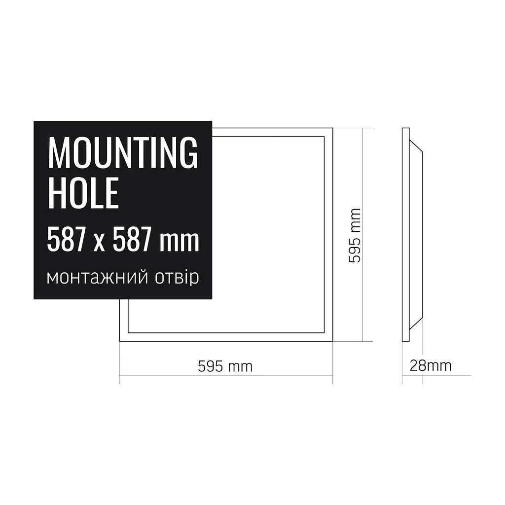 LED панель Videx 36 Вт 3000-4000-6000 K 220 В (VL-Pb36CW) - фото 12