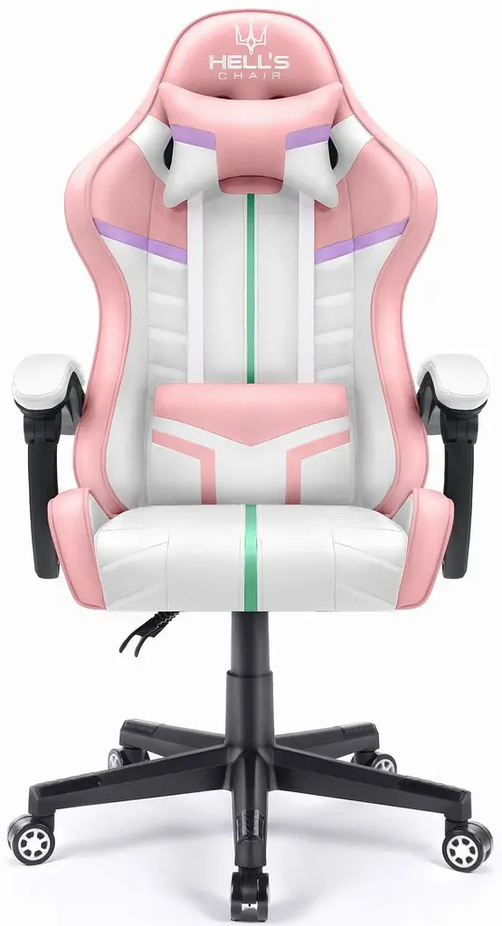 Комп'ютерне крісло Hell's Chair HC-1004 Rainbow PINK - фото 2