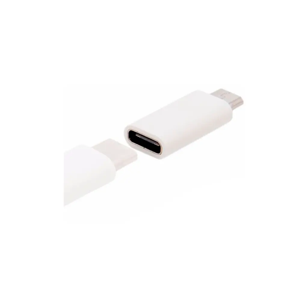 Перехідник Lapara Micro USB Male to USB 3.1 Type-C Female white (LA-MaleMicroUSB-TypeC-Female white) - фото 2