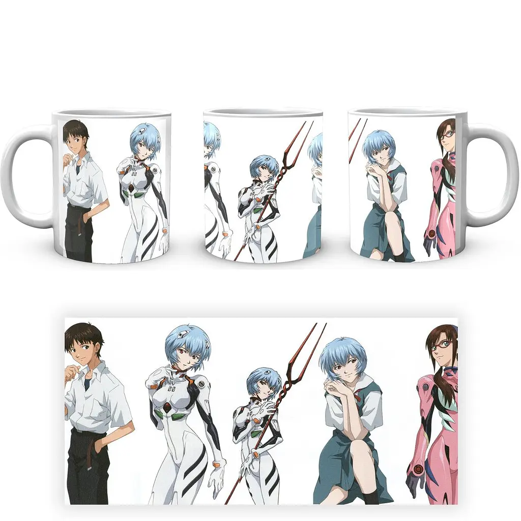 Кухоль GeekLand Evangelion Євангеліон Сіндзі Рей Марі EVA 002.18 330 мл білий - фото 4
