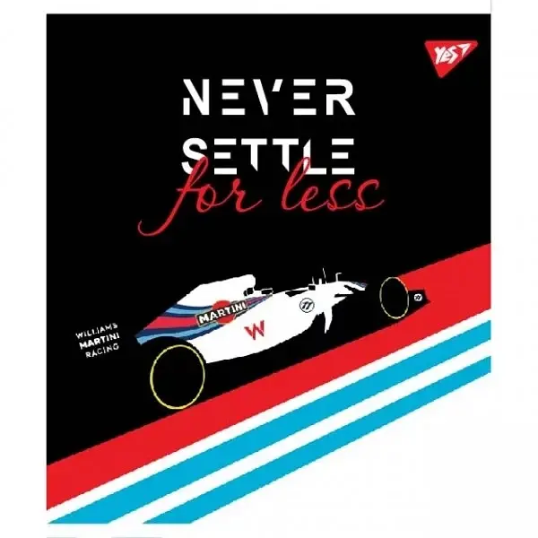 Зошит А4 48 аркушів клітинка Yes Never Settle ірідіум софт-тач 764418 - фото 3
