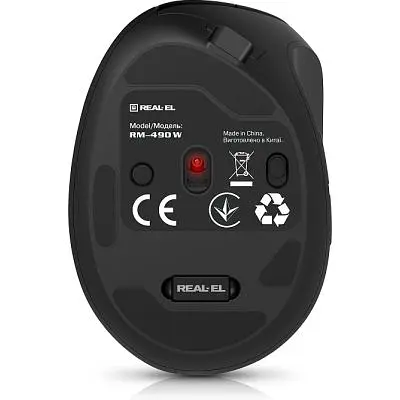 Комп'ютерна мишка Real-El RM-490W Wireless/Bluetooth Black (EL123200058) - фото 7