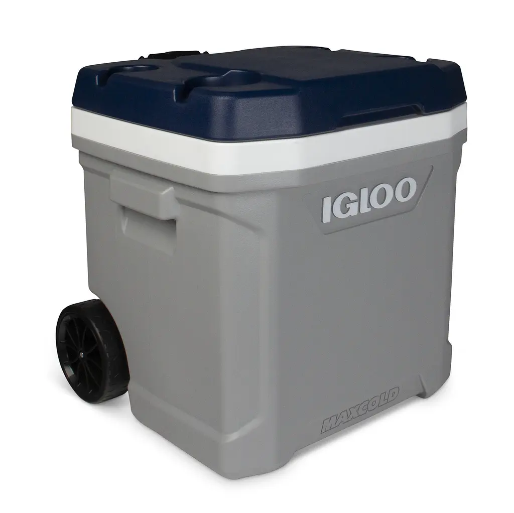 Изотермический контейнер на колесах Igloo Maxcold Latitude 62 Roller 56 л серый с синим - фото 7
