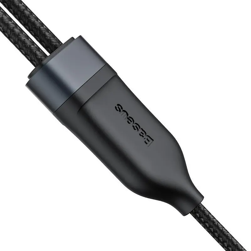Кабель Baseus Flash 2 in 1 Cable Type-C to Type-C\Type-C 100W 5A 1.5m CA1T2-C01 Black - фото 2