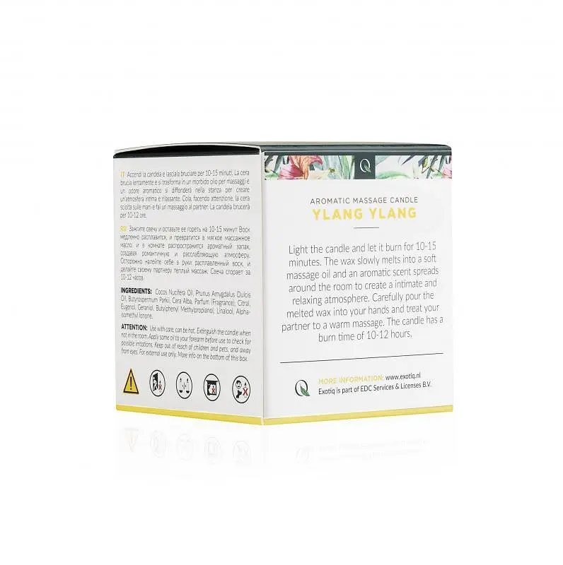 Свічка для масажу з ароматом іланг-ілангу Exotiq Massage Candle Ylang Ylang - фото 5