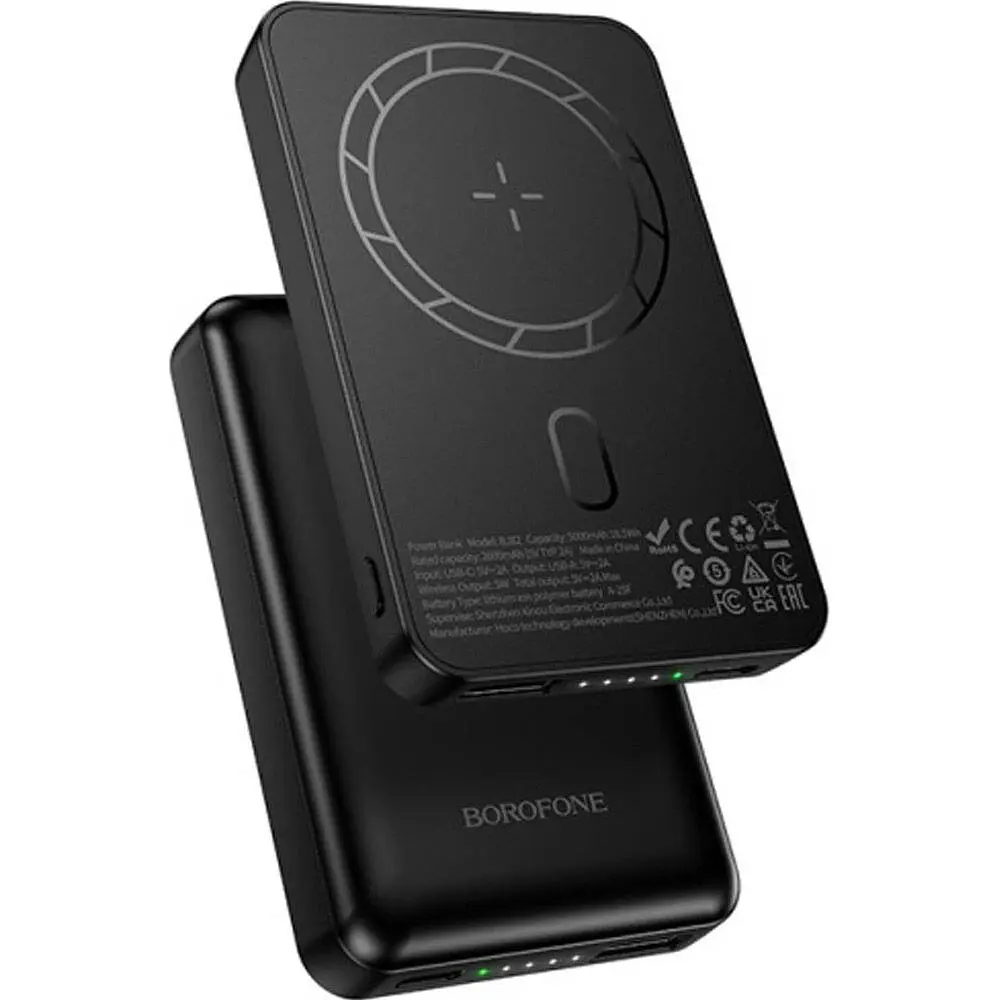 Зовнішній акумулятор Borofone BJ82 with MagSafe 5000mAh 10W Black [161172] - фото 3