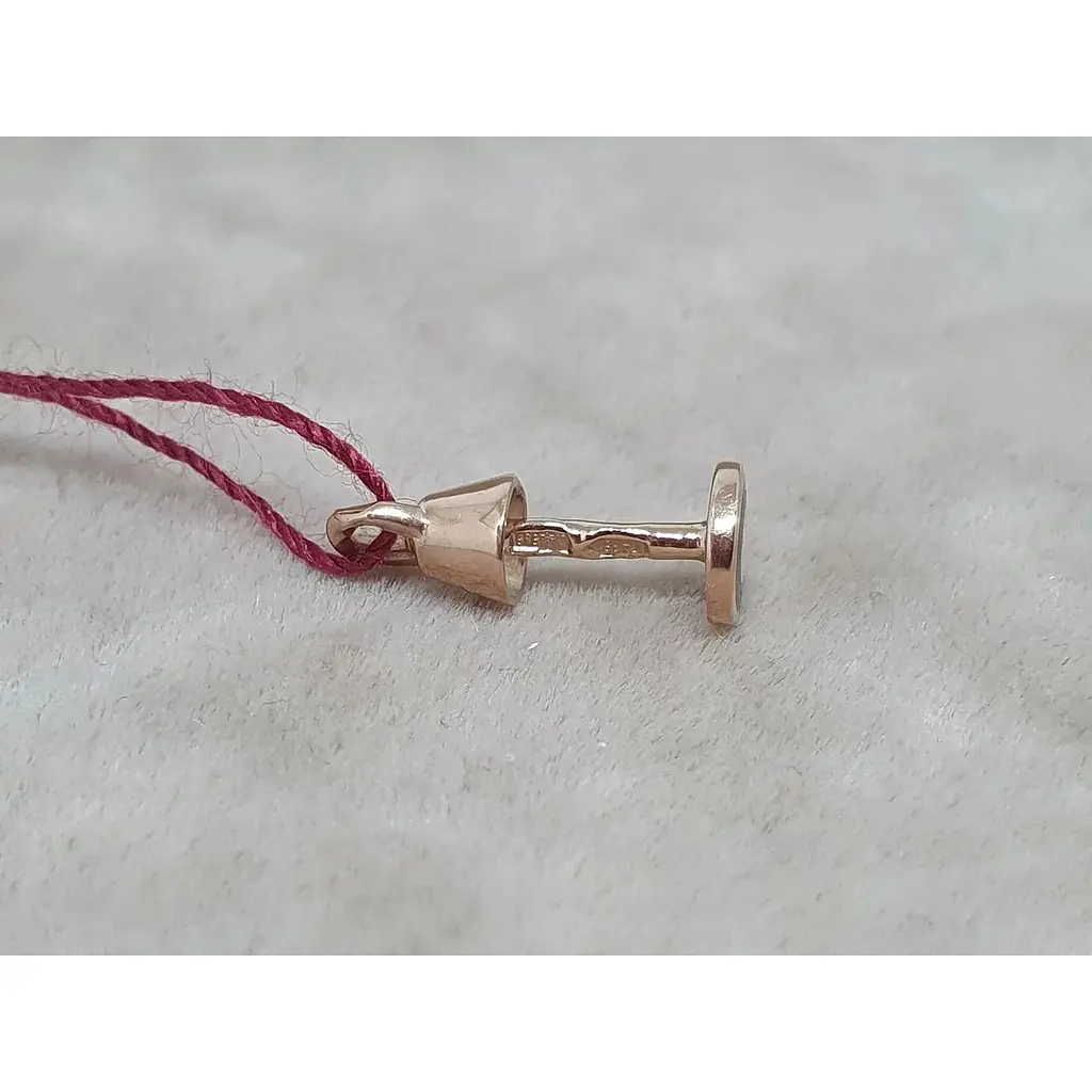 Золотая моносерьга-пуссета Tango с эмалью. 500043Ш Черный - фото 3