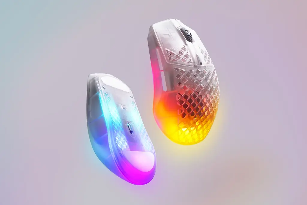 Мишка SteelSeries Aerox 3 Wireless Ghost RGB 18000dpi 6 кнопок прозора - фото 3