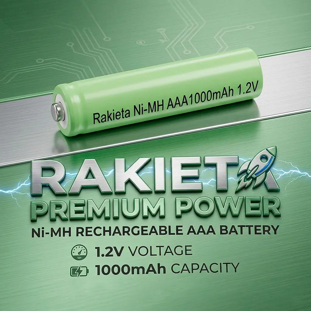 Акумулятор ААА Rakieta Ni-MH, 1.2V, 1000 mA, Зелений, акумуляторна батарея мізинчикова - фото 2