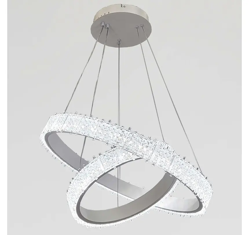 Світлодіодна підвісна люстра Artlight WG5129/60+40WH, 56 Вт, біла - фото 3