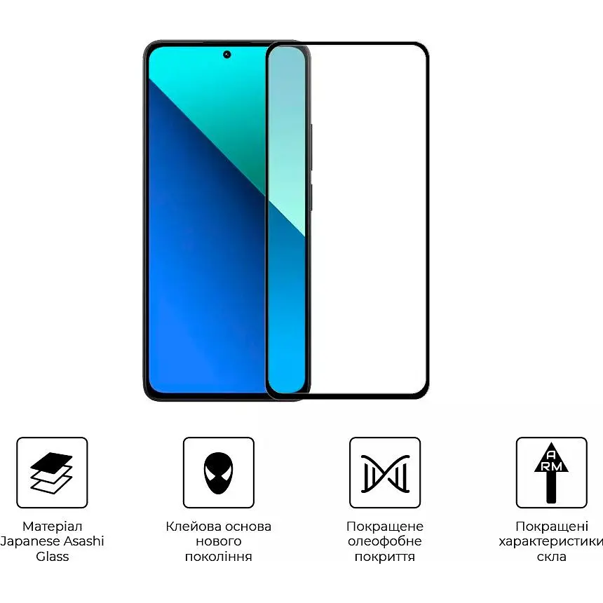 Захисне скло ArmorStandart Full Pro Glass для Redmi 13 4G/Poco M6 4G Black (ARM78248) [135042] - фото 6