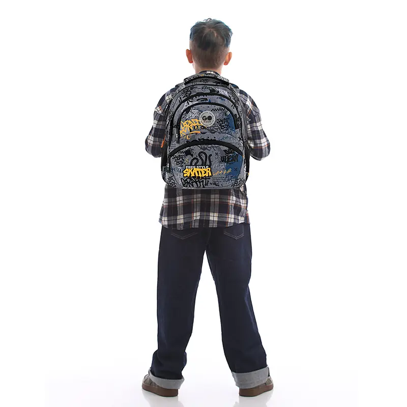 Рюкзак GoPack Education 175M-5 Free Style Сіро-чорний (GO26-175M-5) - фото 17