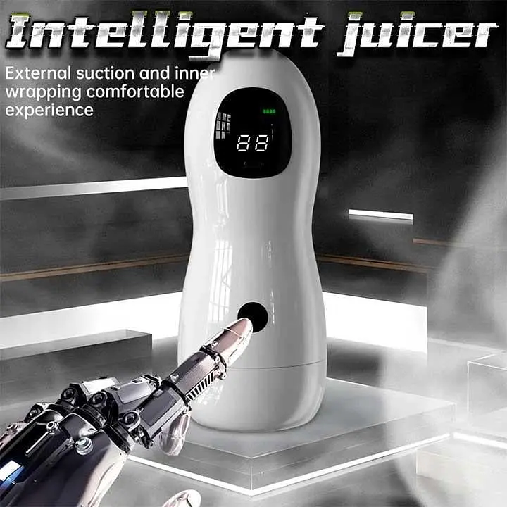 Автоматический мастурбатор вагина Sex Robot с дисплеем USB type-C белый - фото 7