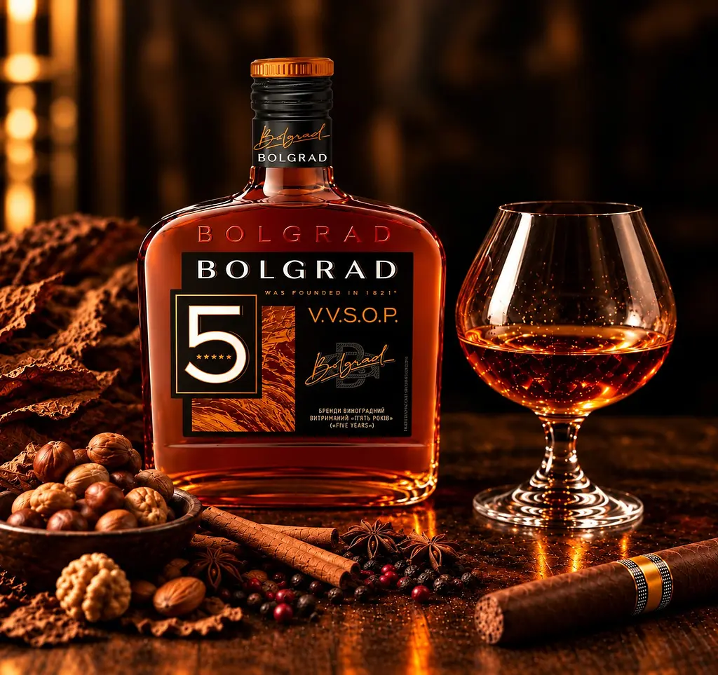 Бренді України Bolgrad VVSOP 5 зірок 40% 0.25 л - фото 2